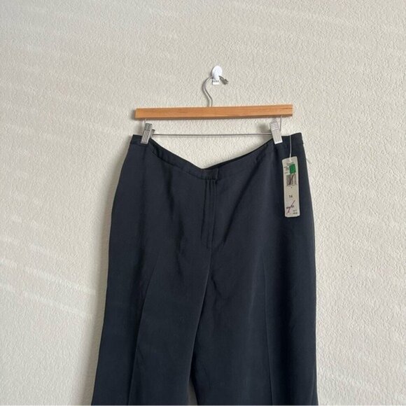 Rena Rowan Black Silk Pants - Straight Leg, Size 14, NWT, Elegant & Timeless - Picture 4 of 9